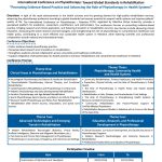 Call for Papers for the International Conference on Physiotherapy: Toward Global Standards in Rehabilitation “Promoting Evidence-Based Practice and Advancing the Role of Physiotherapy in Health Systems”