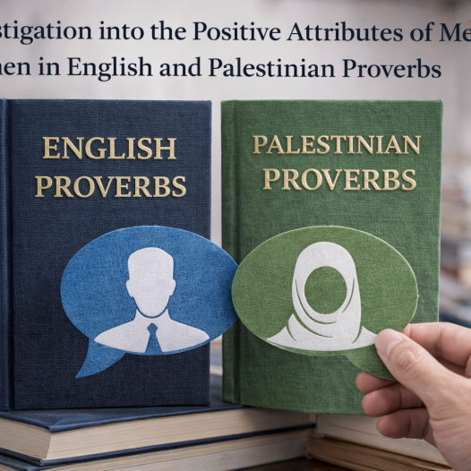 Pro. Aziz Khalil published a new research paper titled” Investigation into the Positive Attributes of Men and Women in English and Palestinian Proverbs”.