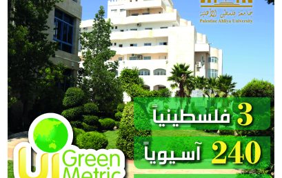 جامعة فلسطين الأهلية تحافظ على المركز الثالث فلسطينيًا وتتقدم 12 مركزًا عالميًا في UI GreenMetric 2026